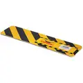 Striped Black/Yellow Anti-Slip Tread, 6" x 2.0 ft., 60 Grit Aluminum Oxide, Acrylic Adhesive, 10 PK