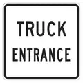 Lyle Engineer Grade Aluminum Truck Entrance Sign For Parking Lots; 18" H x 18" W