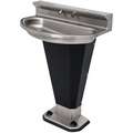 Wash Fountain: Acorn Wash-Ware&reg;, Black/Silver, Stainless Steel, Oval, 17 1/4 in Overall Wd