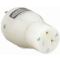 Hubbell Wiring Device-Kellems Plug Configuration Adapter, White, Connector Type: 5-20R, Plug Configuration: L5-20P