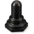 Hubbell Wiring Device-Kellems Toggle Switch Boot, 15/32-32UNS-2B Thread Size, 1/4" Inside Dia., Black