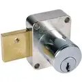 Compx National Keyed Alike Cabinet Dead Bolt, For Door Thickness (In.): 7/8, Dull Chrome