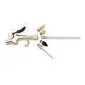 Breco Air Gun Kit: Thumb-Lever Grip, Nickel Plated Zinc, 1/4" NPT Female, 5 Nozzle(s), Safety