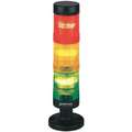 Werma Tower Light Assembly, Surface Mountable, 3 Light, Flashing, Steady Light Modes