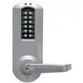 Electronic Keyless Lock, Entry with Key Override, Satin Chrome, Series E5000