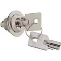 Alike-Keyed Standard Keyed Cam Lock Key # 27379, For Door Thickness (In.): 15/64, Bright Nickel