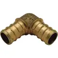 Elbow, 90 Degrees: Brass, Barbed x Barbed, For 1 1/2 in x 1 1/2 in Tube ID, 2 11/16 in Overall Lg