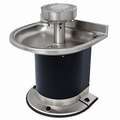Wash Fountain: Acorn Wash-Ware&reg;, Black/Silver, Stainless Steel, Semi-Circular, 32 in Overall Wd