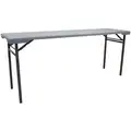 Rectangle Folding Training Table, 29" Height x 20" Width, Gray