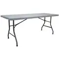 Rectangle Folding Table, 29" Height x 72" Width, Gray