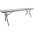 Rectangle Folding Table, 29" Height x 96" Width, Gray