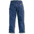 Men's Dungaree Work Pants, 100% Cotton Denim, Color: Darkstone, Fits Waist Size: 38" x 34"
