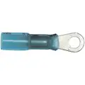 Solder & Seal Ring Terminal, Blue, 16-14 Awg, #10-#8 Stud Size
