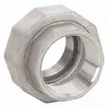 Union: 316 Stainless Steel, 1/4" x 1/4" Fitting Pipe Size, Female NPT x Female NPT, Class 150