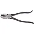 Klein Tools Linemans Pliers, Jaw Length: 1-19/32", Jaw Width: 1-1/4", Jaw Thickness: 1/2", Plain Handle