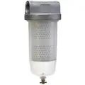 Filter Housing: Aluminium/Polypropylene, 1 in, NPT, 5 gpm, 150 psi, 10 1/4 in Overall Ht