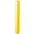 56" High Density Polyethylene, Ribbed Bollard Cover for 4" dia. Post; Yellow
