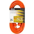 25 ft., Extra Heavy Duty Extension Cord, 125 V, 12/3, Orange