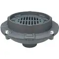 Cast Iron Round Floor Drain, No Hub Connection, 3", Pipe Dia., 3-3/4" Height - Drains