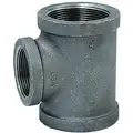 Reducing Tee: Malleable Iron, 3/4 in x 1/4 in x 3/4 in Fitting Pipe Size, Class 150