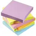 Ability One Sticky Notes: Assorted Neon, Standard, 100 Sheets per Pad, 6 Pads per Pack, 3 in x 3 in, 6 PK