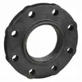 Flange: 2 in Fitting Pipe Size, Schedule 80, Female NPT, 150 psi, 4 Bolt Holes, Black