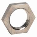 Locknut: 304 Stainless Steel, 1/2" Fitting Pipe Size, Female NPT, Class 150, 5/16" Overall Lg