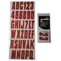 Hardline Products Vinyl Letter/Number Set; 3" H, Red