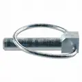Lynch Pin: Steel, C1010 and C1020, Zinc Plated, 7/16 in Pin Dia., 1 31/32 in Fastener Lg, 5 PK