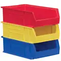 Akro-Mils Super Size Bin: 20 in Overall L, 12 3/8 in x 6 in, Blue, Stackable, 200 lb Load Capacity