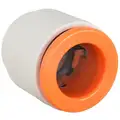 Tube Cap: PBT, Tube, For 3/8 in Tube OD, White, 17 5/16 mm Overall Lg