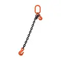 Stren-Flex 12 ft Adjustable, Grab Hook, Oblong Chain Sling, Grade 100 Alloy Steel , Number of Sling Legs: 1