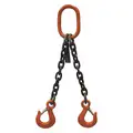 Stren-Flex 3 ft Oblong, Sling Hook Chain Sling, Grade 100 Alloy Steel , Number of Sling Legs: 2