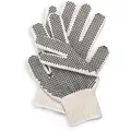 Condor Knit Gloves, Polyester/Cotton Material, Knit Wrist Cuff, Natural/Black, Glove Size: 2XL