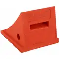 Checkers Wheel Chock: 9 in W, 9 in H, 12 in Dp, Urethane, Grooved
