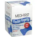 Medi-First Fabric, Latex Free Fingertip Bandages; 2" L x 1-3/4" W, Blue