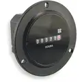 Trumeter Hour Meter, 120 to 240VAC Operating Voltage, Number of Digits: 6, Round Bezel Face Shape