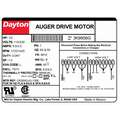 Dayton 1/2 HP Auger Drive Motor,Capacitor-Start,1725 Nameplate RPM,115/230 Voltage,Frame 56YZ