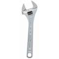 Channellock Adjustable Wrench, Alloy Steel, Chrome, 10", Jaw Capacity 1-3/8", Plain