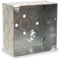 Raco Electrical Box, Galvanized Zinc, 2-1/8" Nominal Depth, 4" Nominal Width, 4" Nominal Length