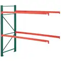 Steel King Pallet Rack Add-On Unit; 6700 lb. Shelf Capacity, 48" D x 10 ft. H x 120" W, Green/Orange