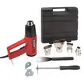 Master Appliance Heat Gun Kit: Pistol-Grip, 120V AC, Two-Prong, 100&deg;F to 930&deg;F, 7 cfm Air Volume