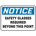 Vinyl Eye Protection Sign with Notice Header, 19" H x 14" W