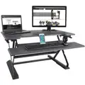 Victor Adjustable Standing Desk Workstation: High Rise Series, 36 in Overall W, 0 in to 20 1/2 in