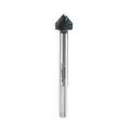 Glass and Tile Drill Bit, 3/4", Carbide Tipped, Straight with Three Flats