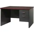 Hirsh Office Desk: Executive Desks Series, 48 in Overall W, 29 1/2 in, 30 in Overall Dp, Right