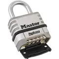 Master Lock Combination Padlock, Resettable Bottom-Dial Location, 1-1/16" Shackle Height