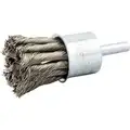 Norton 1" Knot Wire End Brush, 1/4" Shank, Knot Wire End Brush, 0.014" Wire Dia., 1" Trim Length, 66252838887