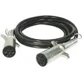 Sureflex 12 ft. 7-Way Non-ABS Cord, Black Jacket, Straight, Two Metal Plugs and Springs