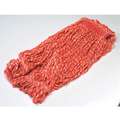 Wet Mop: Synthetic, 18 oz Dry Wt, 1 in Headband Size, Red